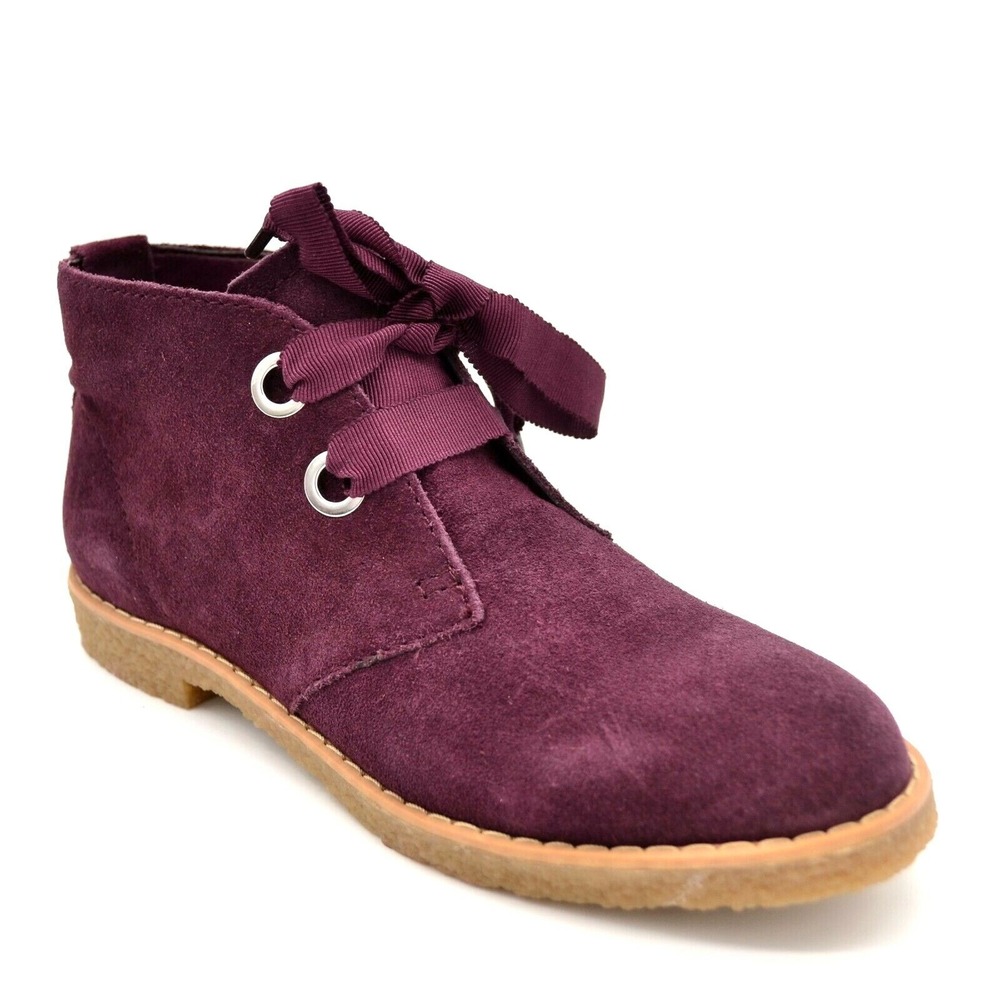 Isaac Mizrahi Live Shoes Womens Zoe Purple 5 Suede Ankle‎ Boot Comfort NEW